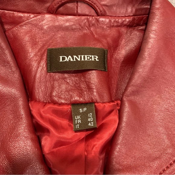 Red DANIER Leather Jacket, Y2K - Picture 6 of 6